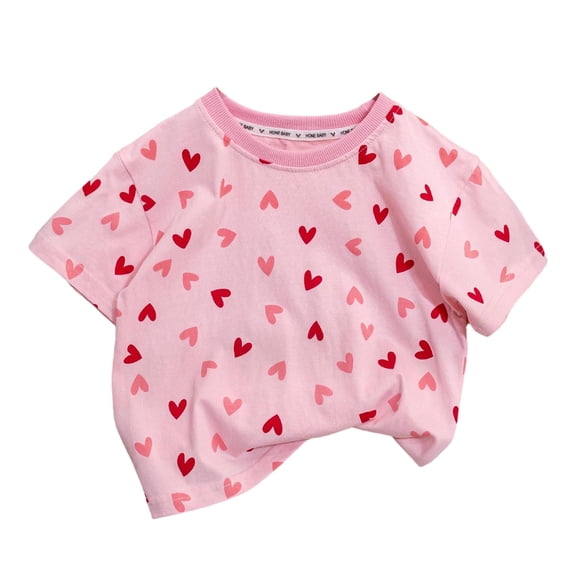 Aofany Baby Toddler Girls Printed T Shirt 6Months-8Years Short Sleeve Crew Neck Summer Tops Tees for Casual Daily