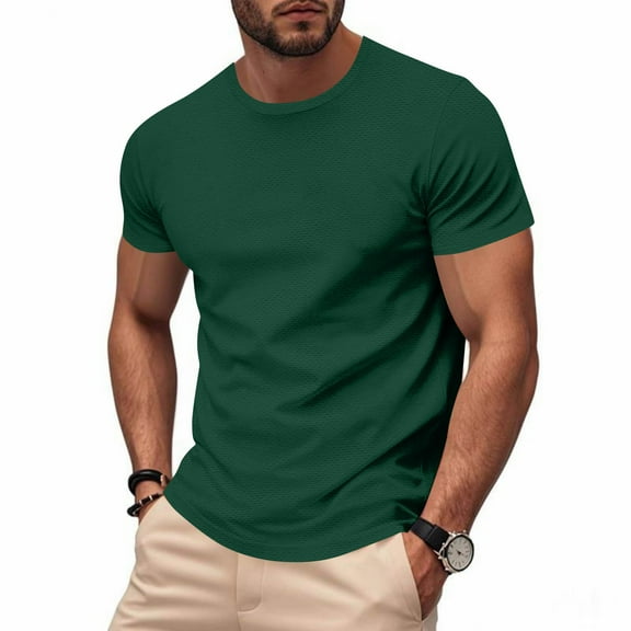 Aofany Big and Tall Shirts for Men Crew Neck Short Sleeve Summer T Shirts Casual Pullover Shirt Tees S-5XL