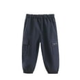 thumbnail image 1 of Aofany Boys Girls Casual Fashion Cargo Pants Solid Color Multi-pocket Pants Comfortable Handsome Elastic Trousers, 1 of 3