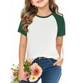 thumbnail image 1 of Aofany Boys and Girls Crew Neck T-Shirt Kids T Shirts Short Sleeve Solid Raglan Top Tees Boy & Girl Unisex Toddler Children Crew Neck T Shirt, 3-14 Years, 1 of 4