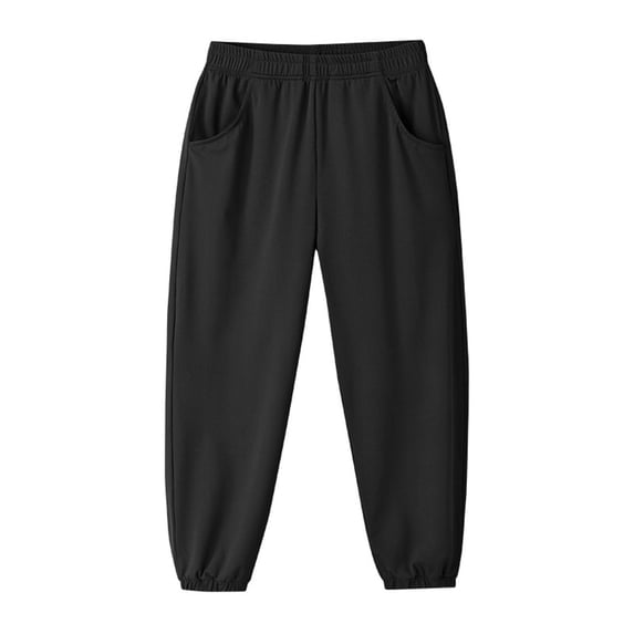 Aofany Boys Girls Sweatpants Kids Unisex Plain Joggers Toddler Elastic Waisted Casual Comfy Pull-On Pants, 7-15 Years