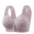 thumbnail image 1 of Aofany Bra for Seniors, Womens Bras Comfortable No Underwire Front Closure Bra Crop Top Push up Full Coverage Bralette, 1 of 4