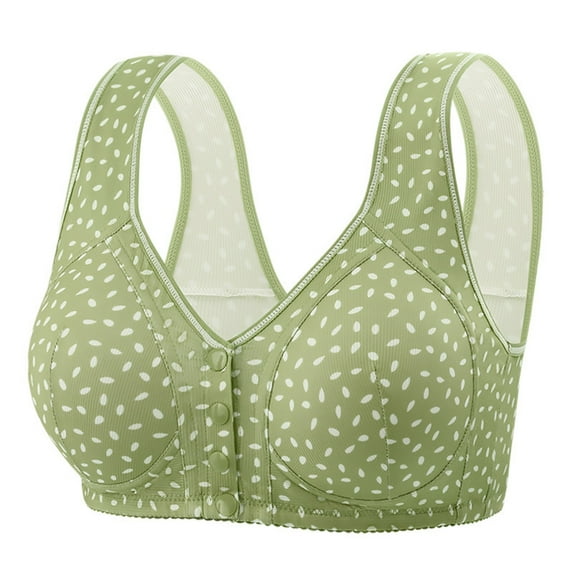 Aofany Bras for Older Women Front Closure No Underwire Supportive Bras Plus Size Push Up Bras Breathable Bras, 36B/C-50B/C