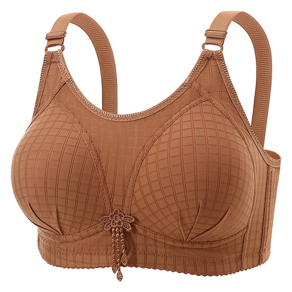 Aofany Bras for Women No Underwire, Comfortable Full Coverage Bras for Women, Plus Size Solid Color Seamless Push Up Bra, 38C-44C