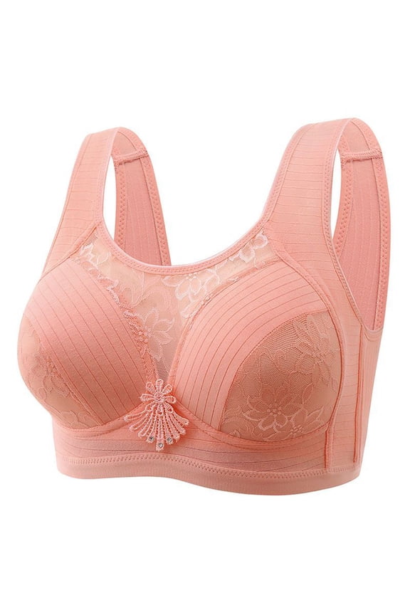 Bras for Women Plus Size, Full Coverage T-Shirt Bra with No Underwire & Wide Strap Everyday Bras, 36B/C-42B/C
