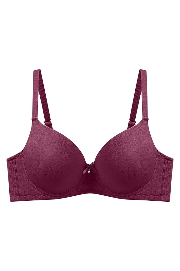 Bras for Women with Wire Push Up T-shirt Bras Comfortable Bralettes Soft Breathable Full Coverage Bras, 85C-110E