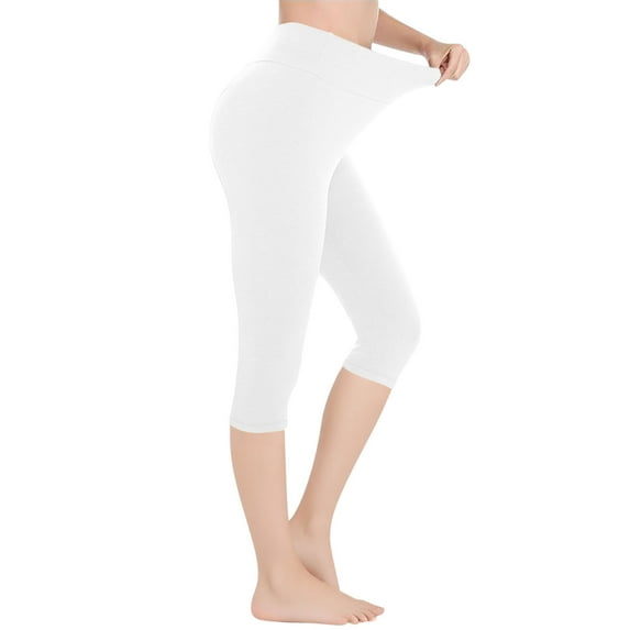 Aofany Capri Pants For Women Summer Plus Size Yoga Workout Leggings High Waist Stretch Cropped Capris Pants