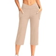 thumbnail image 1 of Aofany Capri Pants for Women, Womens High Waisted Tummy Control Yoga Pants, Pants Capris With Pockets Plus Size Straight Leg Crop Pant, 1 of 8