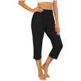 thumbnail image 1 of Aofany Capris Pants for Women High Waist Yoga Pants Women Athleisure Straight Legs with Pockets, 1 of 5