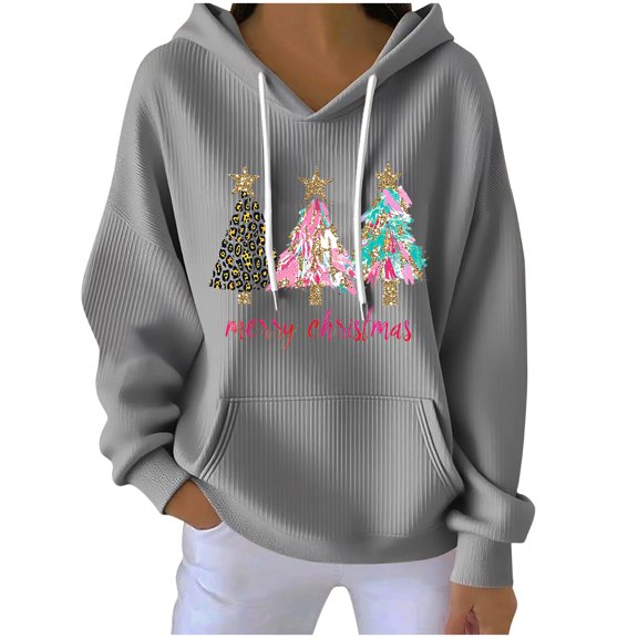 Aofany Christmas Crewneck Sweatshirt For Women Hoodied Sweatshirts Fashion 2025 Casual Xmas Printed Long Sleeve Blouse Pullover Tops