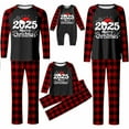 thumbnail image 1 of Aofany Christmas Pajamas for Family Matching Long Sleeve Christmas Print T shirt Tops + Plaid Pants Set Holiday Sleepwear, 1 of 3