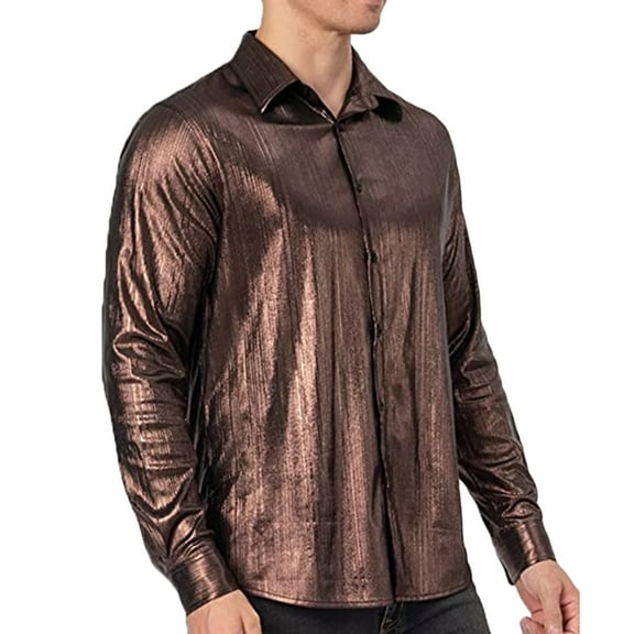 Aofany Dress Shirt for Men Slim Fit Long Sleeve Work T-Shirt Casual Button Down Shirts Regular Fit Elegant Business Party Shirt Blouse