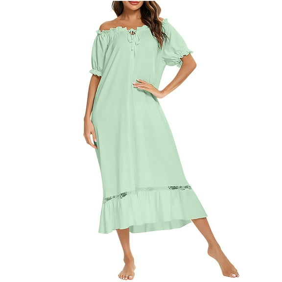 Aofany Nightgowns for Women Soft Breathable Night Gowns for Women Plus Size Womens Sleep Dress Long Nightgown