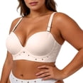 thumbnail image 1 of Aofany Convertible Bras for Women Removable Straps to Strapless,Full Coverage Seamless Underwire Push Up T-Shirt Bra with Smoothing, 1 of 7