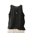 thumbnail image 1 of Aofany Cotton Linen Tank Tops for Women Loose Fit Sleeveless Tee Shirts Summer Casual Flowy Solid Color Vest Tops, 1 of 2
