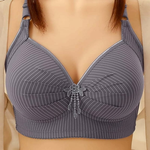 Aofany Everyday Bras for Women, Plus Size Comfort Bras, Women's Thin Lift Wirefree Bra Solid No Underwire Push Up Bras, 36B/C-50B/C