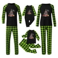 thumbnail image 1 of Aofany Family Matching Christmas Pajamas Set, Christmas Tree&Letter Print Long-Sleeved T shirt Tops + Plaid Trousers Holiday Sleepwear Outfits for Family Member, 1 of 3