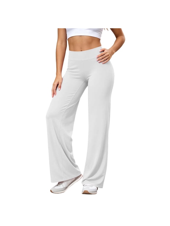 Flared Leggings for Women Wide Leg Bootcut Yoga Pants Plus Size Fitness Workout Pants
