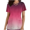thumbnail image 1 of Aofany Flash Picks! Womens Nursing Scrub Tops Working Uniform Short Sleeve V Neck Workwear Blouse T-shirt with Pockets, 1 of 4