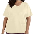 thumbnail image 1 of Aofany Flash Picks! Womens Nursing Scrub Tops Working Uniform Short Sleeve V Neck Workwear Blouse T-shirt with Pockets, 1 of 5
