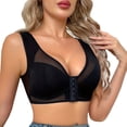 thumbnail image 1 of Aofany Front Closure Bras For Women No Underwire Plus Size Full Coverage Bras Front Snap Bras Brassiere Wireless Push Up Bra, 1 of 6