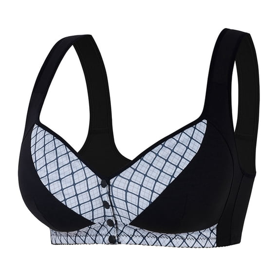 Aofany Front Closure Bras for Womens Bras Front Snaps Seniors Snap Front Bra Older Women Comfort Everyday Bras, 40C-48C