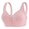 thumbnail image 1 of Aofany Front Closure Comfortable Bras for Womens Printed Bras for Women, Summer Breathable Front Button Bra, Full Support Wide Back No Underwire Everyday Bra, 36B/C-46B/C, 1 of 2