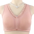 thumbnail image 1 of Aofany Front Zipper Full Cup Lift Bra,Women's Wireless Zip Front Closure Sports Bra,Plus Size Push Up Yoga Lace Bras for Older Women, 36-46, 1 of 5