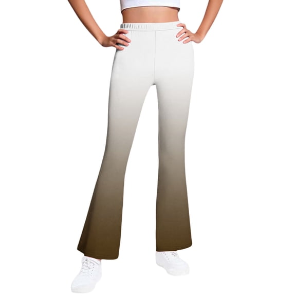 Aofany Girls Fleece Lined Legging Pant Kids Stretchy Yoga Leggings Flare Leg Pant for Children Fall Winter Clothing 5-16 Years