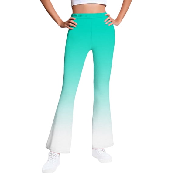 Aofany Girls Fleece Lined Legging Pant Kids Stretchy Yoga Leggings Flare Leg Pant for Children Fall Winter Clothing 5-16 Years