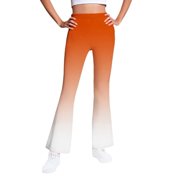 Aofany Girls Fleece Lined Legging Pant Kids Stretchy Yoga Leggings Flare Leg Pant for Children Fall Winter Clothing 5-16 Years