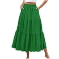 thumbnail image 1 of Aofany High Waist Midi Skirt for Women A-Line Pleated Skirts with Pockets Flowy Dresses, 1 of 7