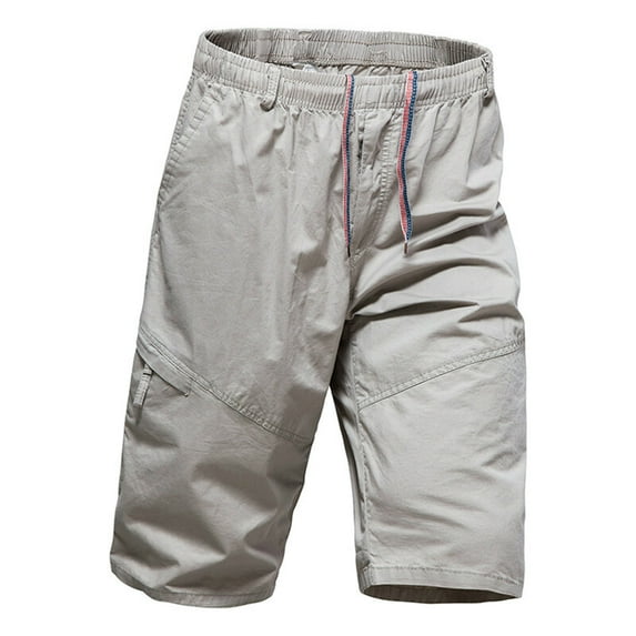 Aofany Hiking Fishing Shorts for Men Multi Pockets Cargo Work Shorts Elastic Waist Casual Shorts Outdoor Wear