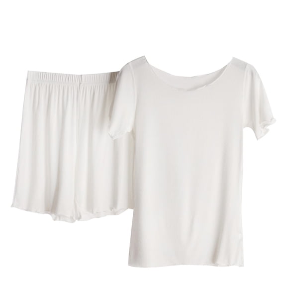 Aofany Homewear Sets for Women Plus Size Pajamas Set High Waist Shorts And Short Sleeve Pullover Tops Lounge Matching Sleepwear Set