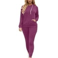 thumbnail image 1 of Aofany Hoodie Tracksuit for Women Casual Sweatsuit 2Pcs Jogger Set Activewear Outfits with Pockets, 1 of 8
