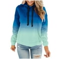thumbnail image 1 of Aofany Hoodies for Women Womens Plus Size Pullover Hoodies Tops Cozy Fleece Fashion Drawstring Hooded Sweatshirt with Pocket Winter Long Sleeve Gradient Print Casual Hoodies Tops Clearance, 1 of 6