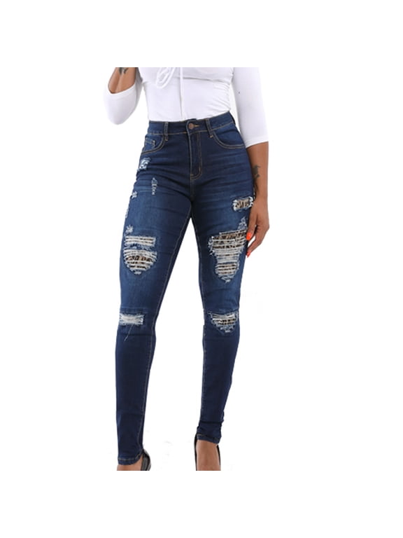 Jeans for Women High Waisted Classic Stretch Leggings Pants with Pockets Skinny Ripped Jeans