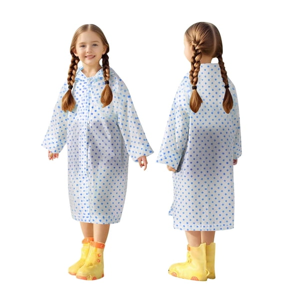 Aofany Kids Rain with Hooded Reusable Waterproof Lightweights Kids Boy Girl Raincoat Outwear 3-14 Years