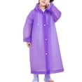 thumbnail image 1 of Aofany Kids Raincoat Hooded Reusable Lightweight Outerwear for Teenagers All Weather School Walking Rain Gear, 6-11 Years, 1 of 5
