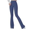 thumbnail image 1 of Aofany Leggings for Women High Waist Tight Flare Yoga Pants Solid Color Bootcut Elastic Wide Leg Workout Trousers, 1 of 4