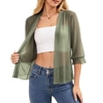 thumbnail image 1 of Aofany Lightweight Cardigans for Women Summer Flowy Drape 3/4 Sleeve Thin Cardigan, 1 of 6