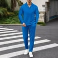 thumbnail image 1 of Aofany Lounge Sets For Men Long Sleeve Shirts Tops Pants Athletic Set 2 Piece Track Suits Jogging Running Sweatsuits Sets, 1 of 8