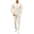 thumbnail image 1 of Aofany Lounge Sets For Men Long Sleeve Shirts Tops Pants Athletic Set 2 Piece Track Suits Jogging Running Sweatsuits Sets, 1 of 7