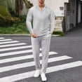 thumbnail image 1 of Aofany Lounge Sets For Men Long Sleeve Shirts Tops Pants Athletic Set 2 Piece Track Suits Jogging Running Sweatsuits Sets, 1 of 8