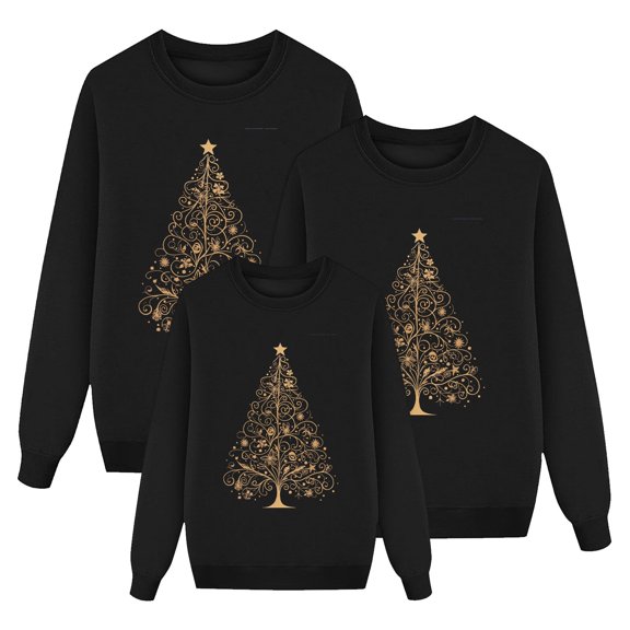 Aofany Matching Christmas Sweatshirts for Family Xmas Crewneck Pullover Tops Casual Shirts for Family Member