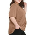 thumbnail image 1 of Aofany Maternity Stretch Short Sleeve Top Summer Plus Size Loose T-Shirt Casual Comfy Round Neck Blouse, 1 of 4