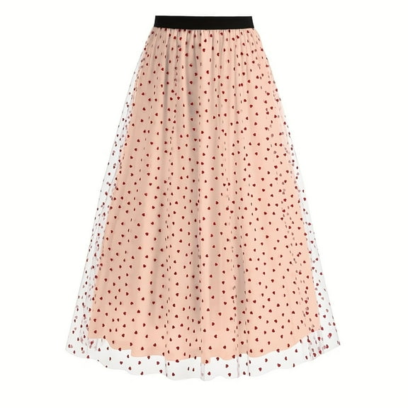 Aofany Maxi Skirt Women's Skirts Women's Pleated Skirt Mesh Skirt Fairy Skirt Mid Length Long Skirt Dance Skirt, Skirts for Women