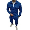thumbnail image 1 of Aofany Men 2 Piece Outfits Casual Long Sleeve Sweatsuits Jacket and Pants Sets, 1 of 6