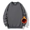 thumbnail image 1 of Aofany Men Casual Pullover Sweatshirt Daily Basic Solid Tops Winter Crew Neck Long Sleeve Oversized Sweatshirts, 1 of 1