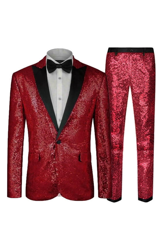 Men'S Slim Fit Suit One Button 3-Piece Blazer Dress Business Wedding Party Jacket Shirt & Pant Set Plus Size Fasion Suits Men Clothing